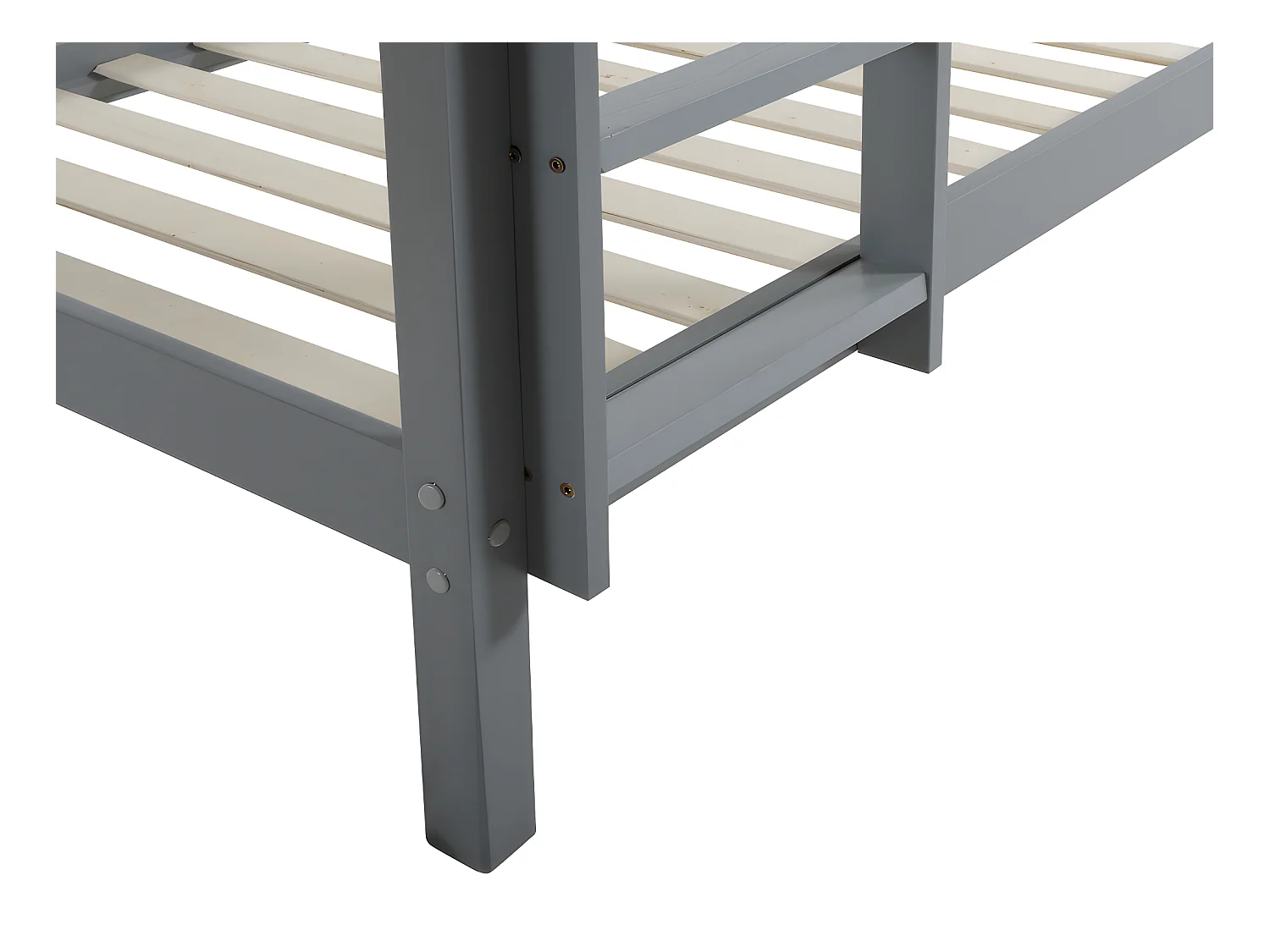Litera ANICET II - 2 x 90 x 190 cm - Pino macizo - Gris