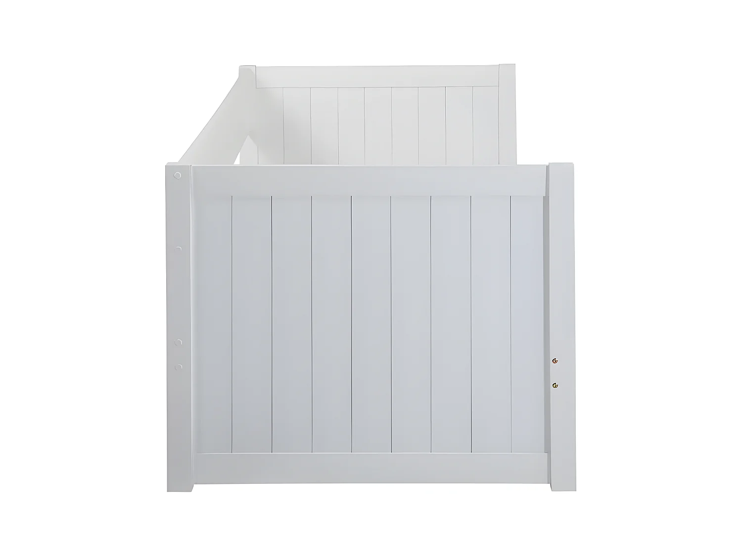 Cama nido - 90 x 190 o 174 x 190 cm  - Con somier a tablas y cajón -  Pino y MDF - blanco - ALFIERO  II