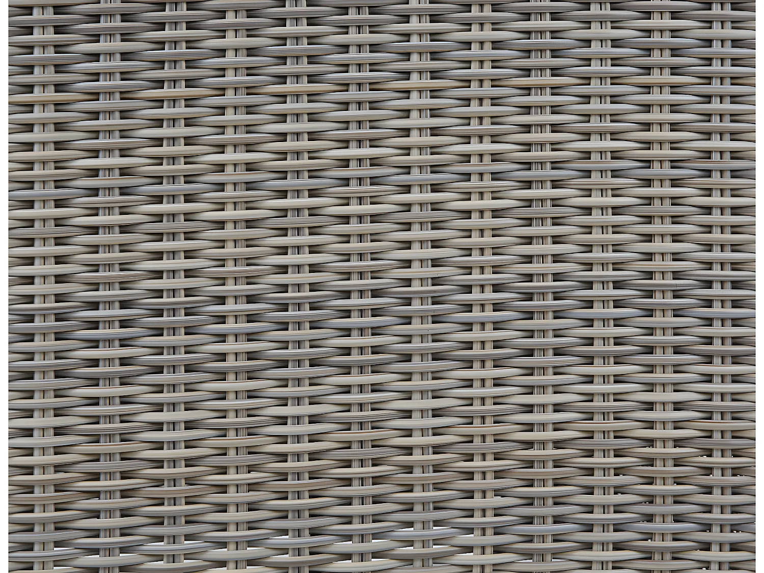 Salon de jardin modulable  en résine tressée: canapé panoramique 6 places, un fauteuil, un pouf et une table basse - BUSAN de MYLIA