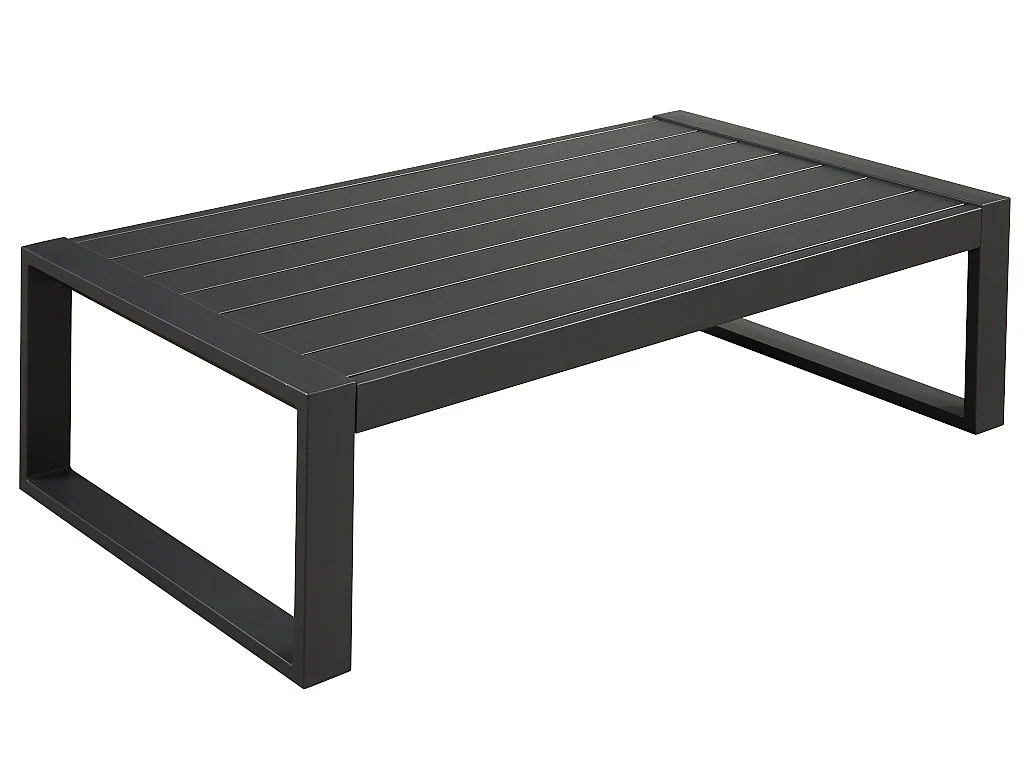 Tuinsalon MOLOKAI van aluminiun: 1 driezitsbank, 2 fauteuils, 1 salontafel