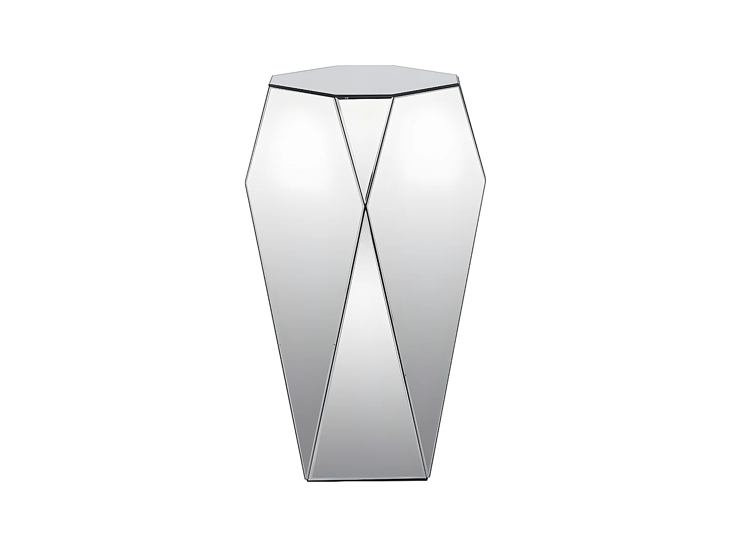 Mesa auxiliar de MDF y espejo - Color: plata - SIGRID de Pascal MORABITO