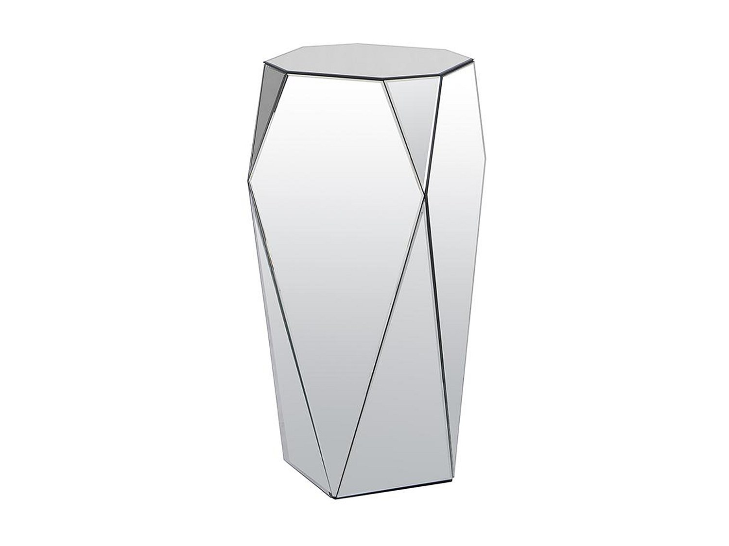 Beistelltisch - MDF & Spiegel - Silberfarben - SIGRID  von Pascal MORABITO günstig online kaufen