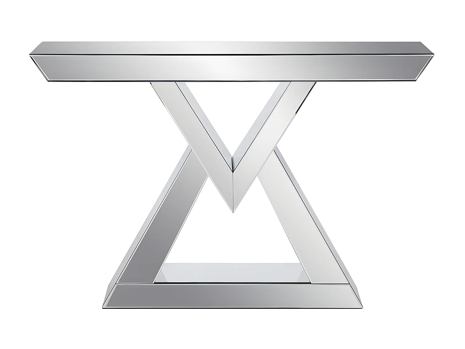 Console en MDF et miroir - Coloris : Argent - ISIDA de Pascal MORABITO