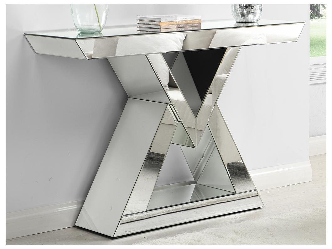 Console en MDF et miroir - Coloris : Argent - ISIDA de Pascal MORABITO