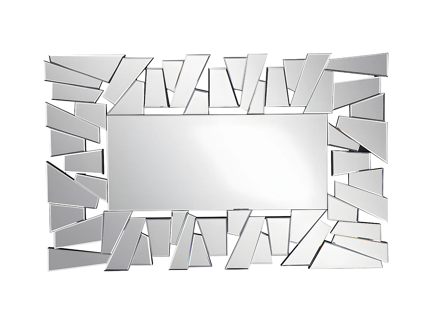 Lustro ścienne ze stali nierdzewnej - Szer. 120 x Wys. 76 cm - UYUNI