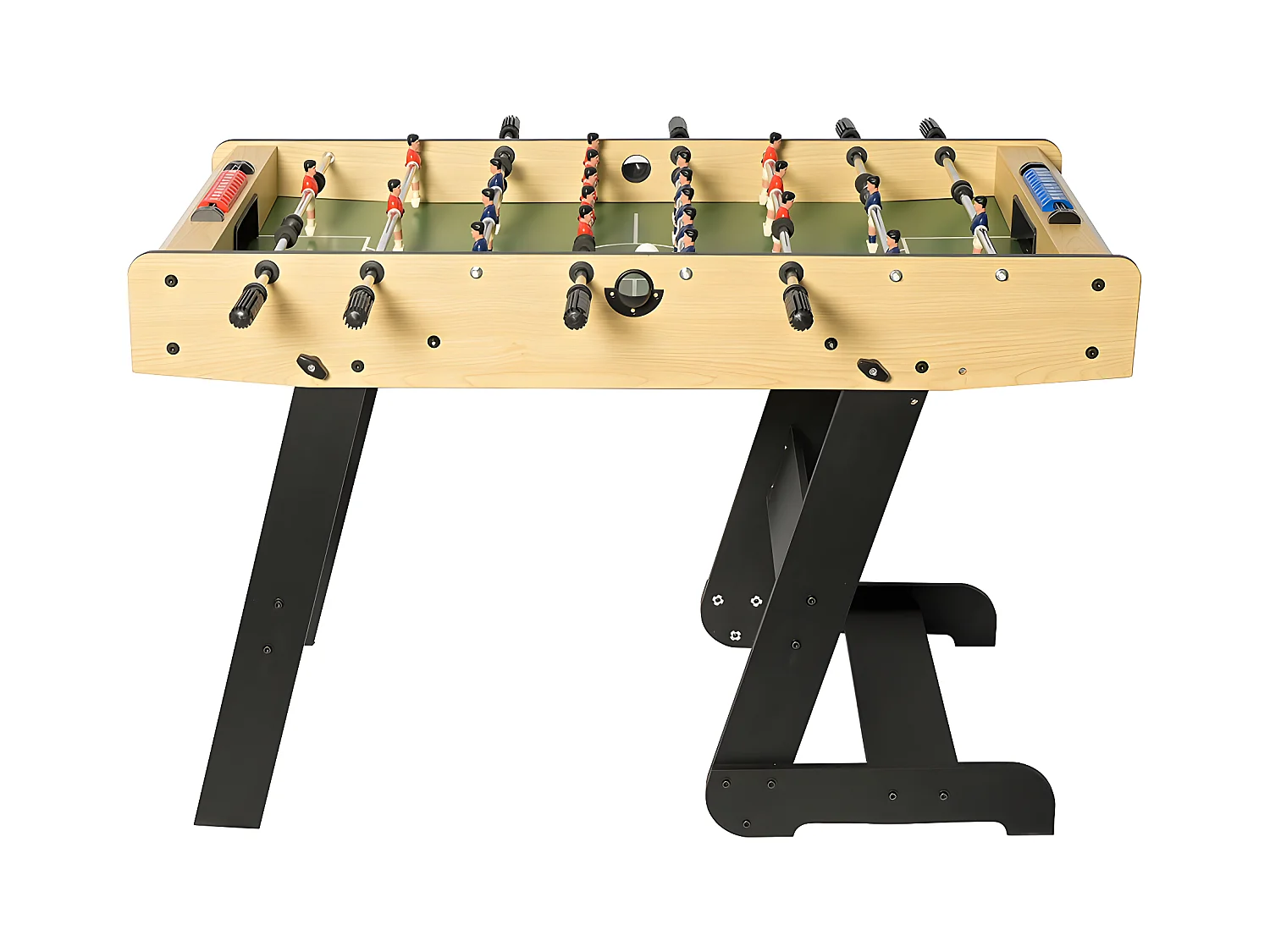 Futbolín plegable natural claro de MDF - Ancho 121 x Prof. 61 x Alt. 79 cm - HORTON