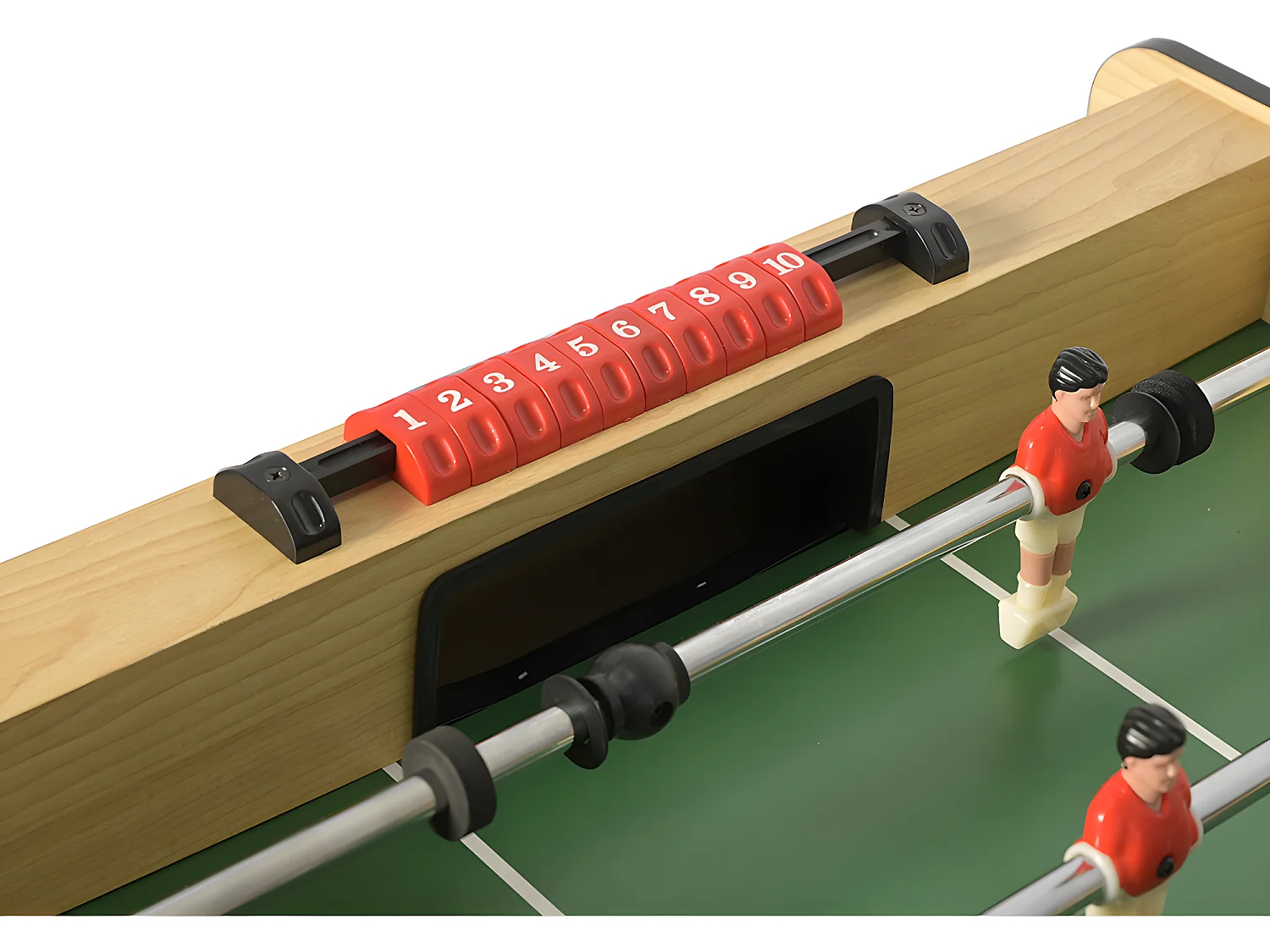 Futbolín plegable natural claro de MDF - Ancho 121 x Prof. 61 x Alt. 79 cm - HORTON