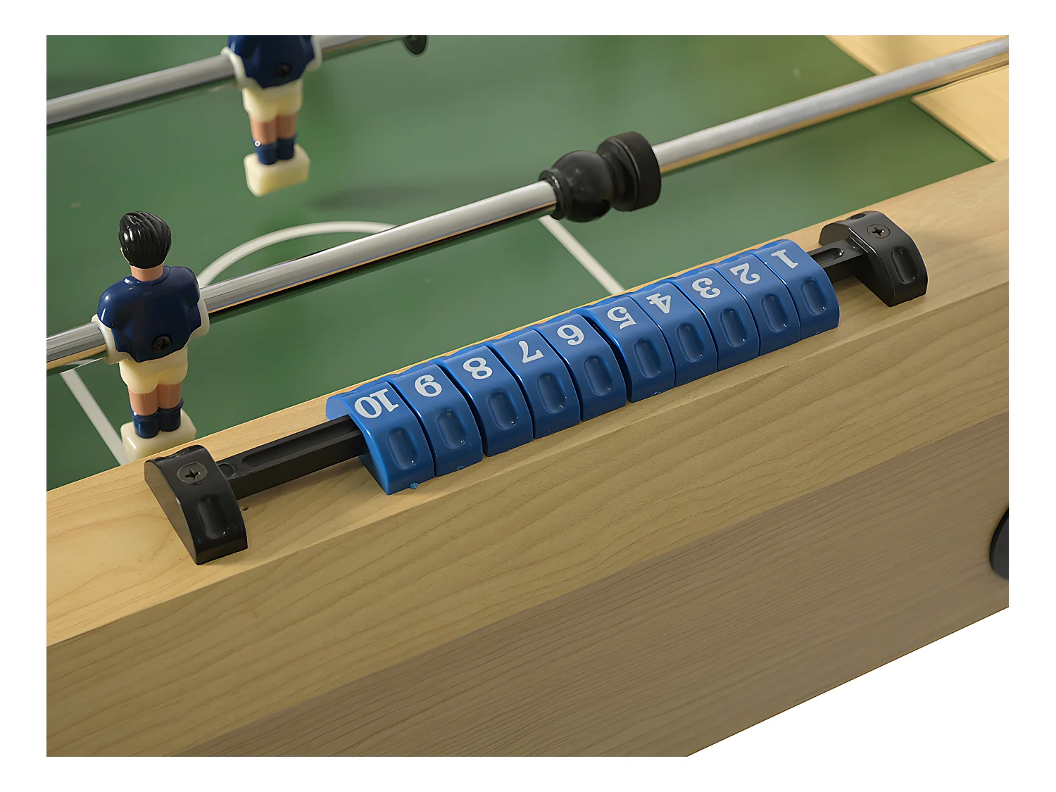 Futbolín plegable natural claro de MDF - Ancho 121 x Prof. 61 x Alt. 79 cm - HORTON