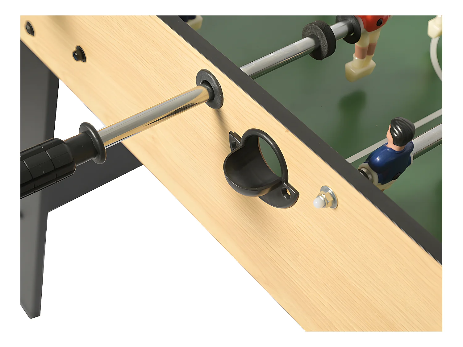 Futbolín plegable natural claro de MDF - Ancho 121 x Prof. 61 x Alt. 79 cm - HORTON