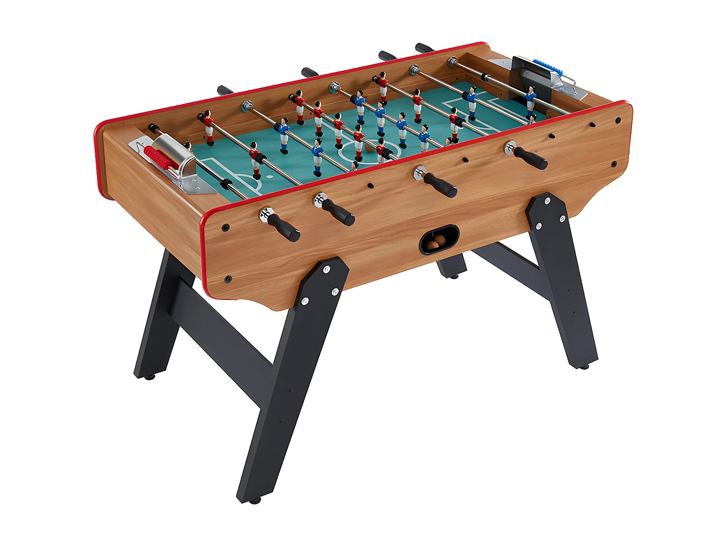 Tischfußballtisch - MDF - 153 x 77,6 x 96 cm - Eichefarben - PAULO