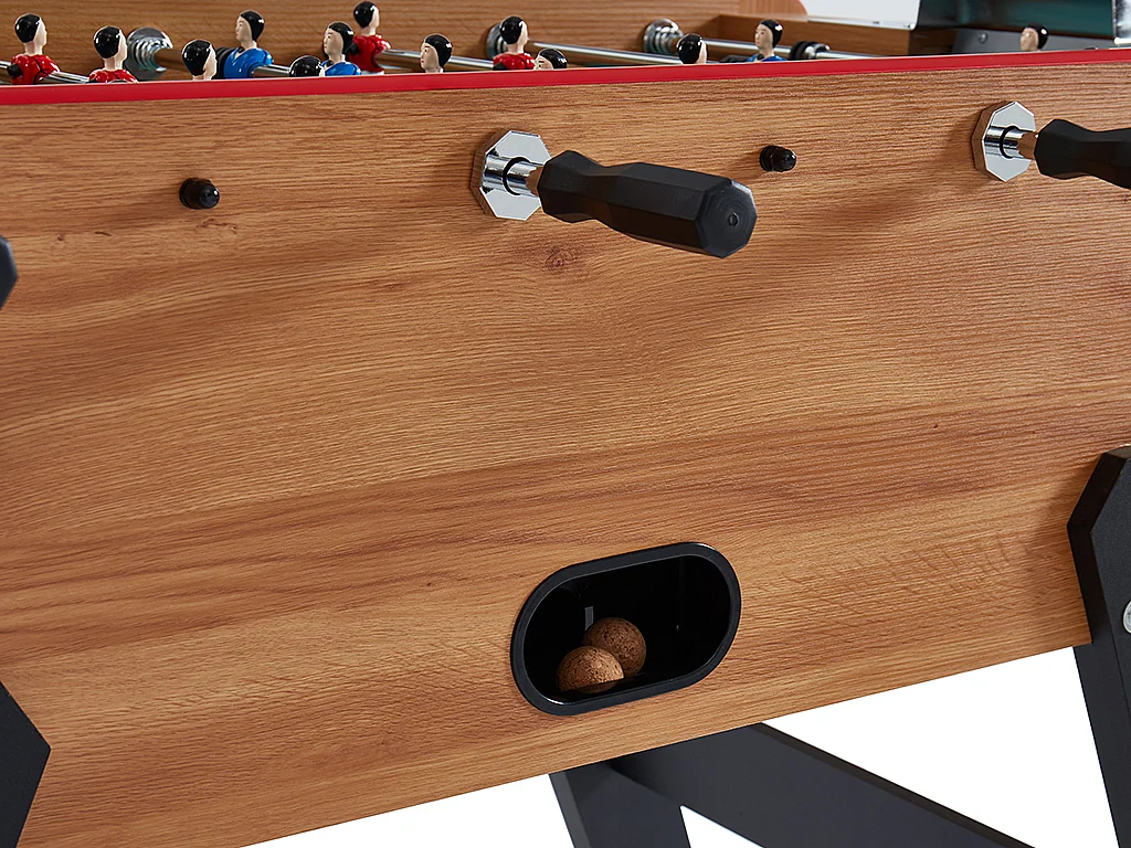 Tischfußballtisch - MDF - 153 x 77,6 x 96 cm - Eichefarben - PAULO