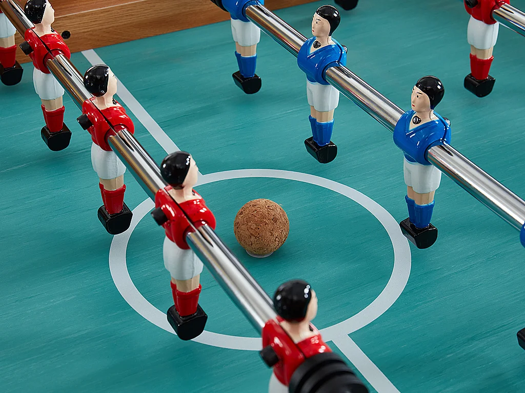 Tischfußballtisch - MDF - 153 x 77,6 x 96 cm - Eichefarben - PAULO