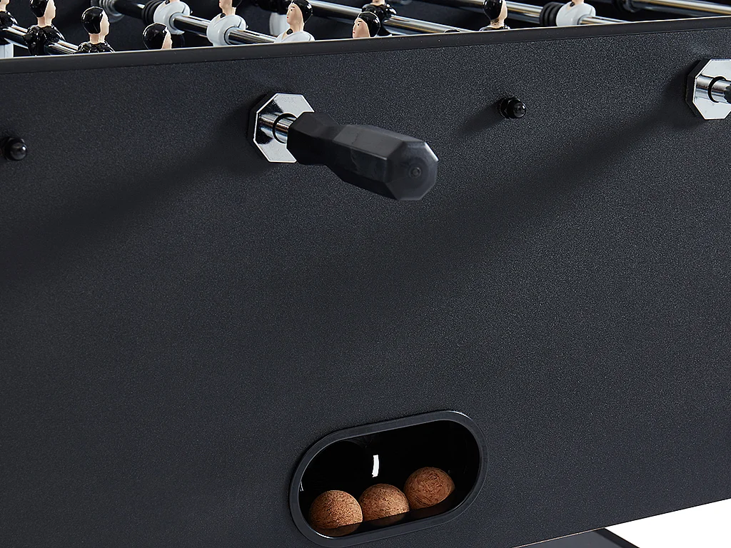 Tischfußballtisch - MDF - 153 x 77,6 x 96 cm - Schwarz - LIONEL