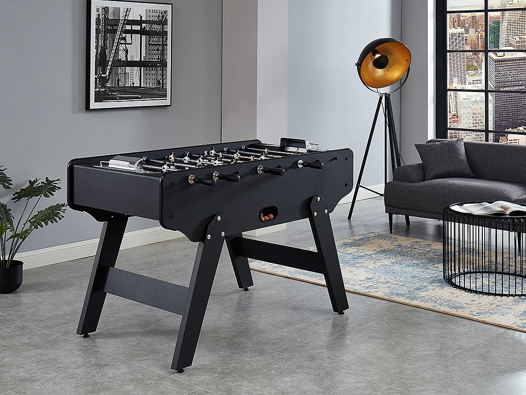 Tafelvoetbal LIONEL van mdf - L153 x B77,6 x H96 cm - Zwart