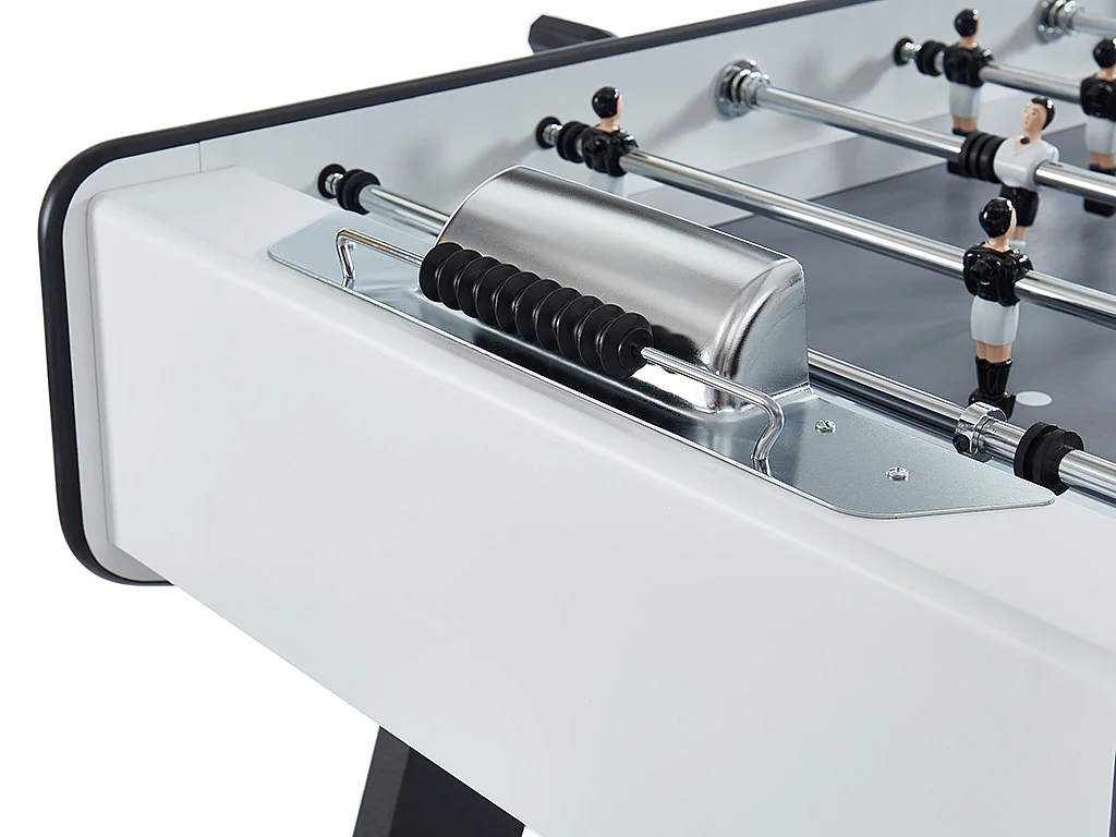 Baby foot style industriel en MDF - L153 x P77.6 x H96 cm - Blanc - SUAREZ