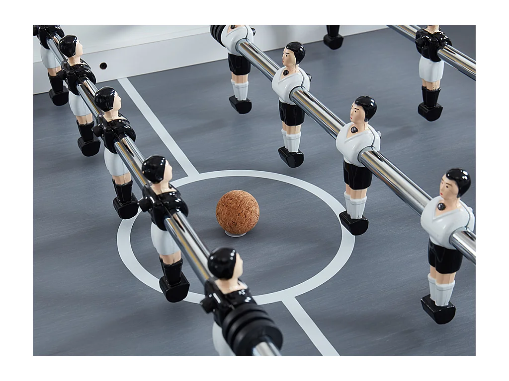 Tafelvoetbal SUAREZ van mdf - L153 x B77,6 x H96 cm - Wit