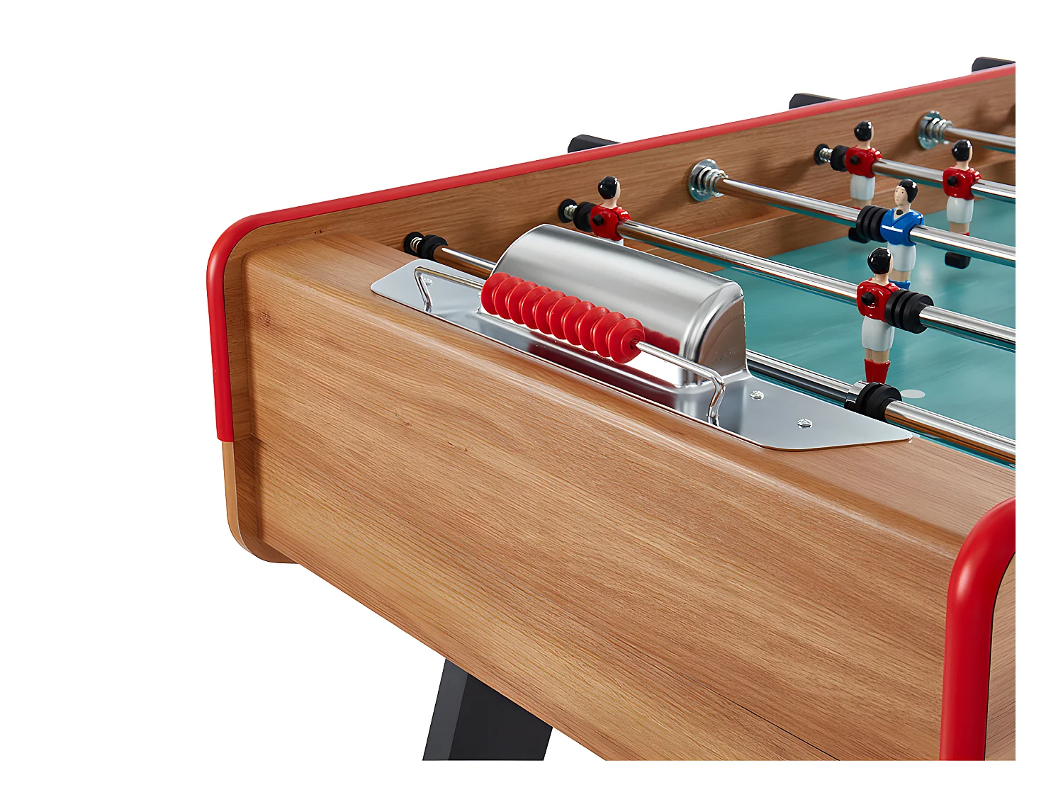 Tischfußballtisch mit Münzeinwurf - 153 x 77,6 x 96 cm - MDF - Eichefarben - HENRY