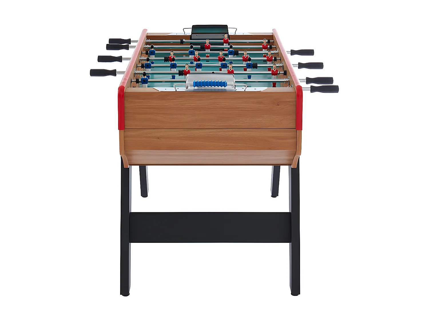 Tischfußballtisch mit Münzeinwurf - 153 x 77,6 x 96 cm - MDF - Eichefarben - HENRY