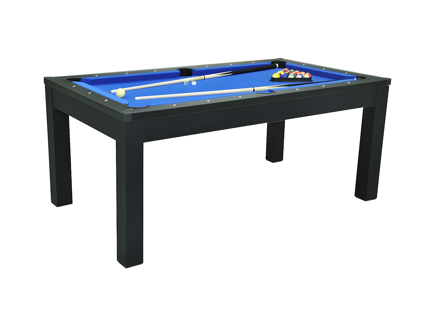 Table transformable noire - Billard & Ping-pong - L182 x l102 x H80 cm - SOUSA