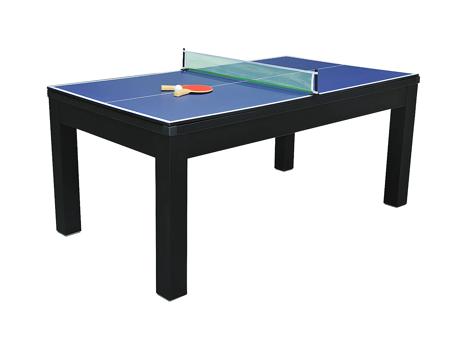 Table transformable noire - Billard & Ping-pong - L182 x l102 x H80 cm - SOUSA