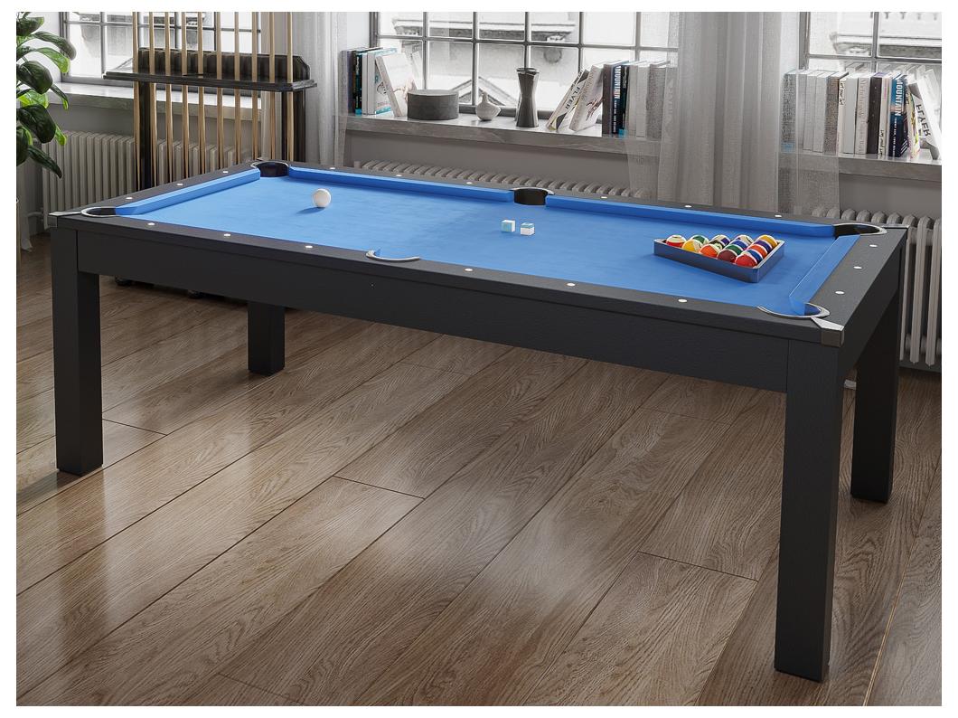 Mesa transformable negra - Billar y ping pong - Ancho 182 x Prof. 102 x Alt. 80 cm - SOUSA