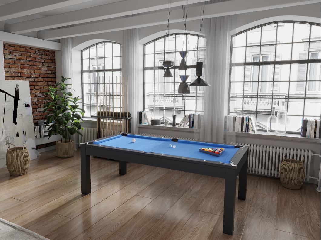 Moduleerbare tafel - Biljart en tafeltennis - L182 x B102 x H80 cm - Zwart - SOUSA