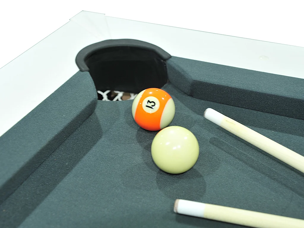 Multifunktionstisch - Billard & Tischtennis - 182 x 102 x 80 cm - Weiß - HENK