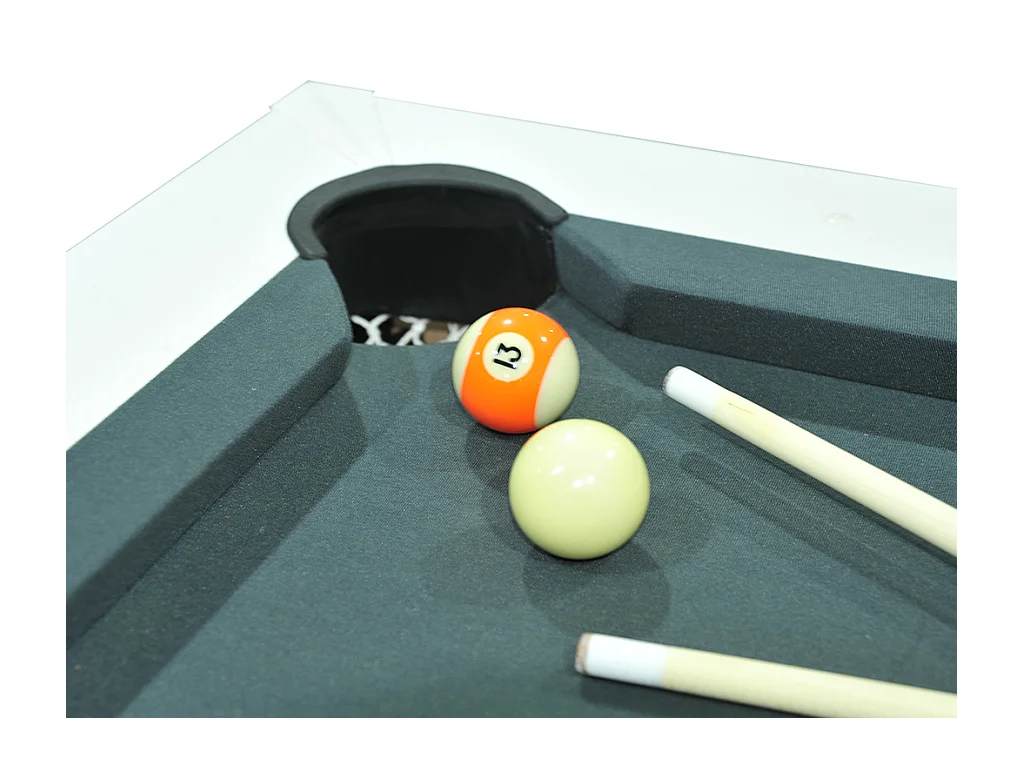 Table transformable blanche - Billard & Ping-pong - L182 x l102 x H80 cm - HENK