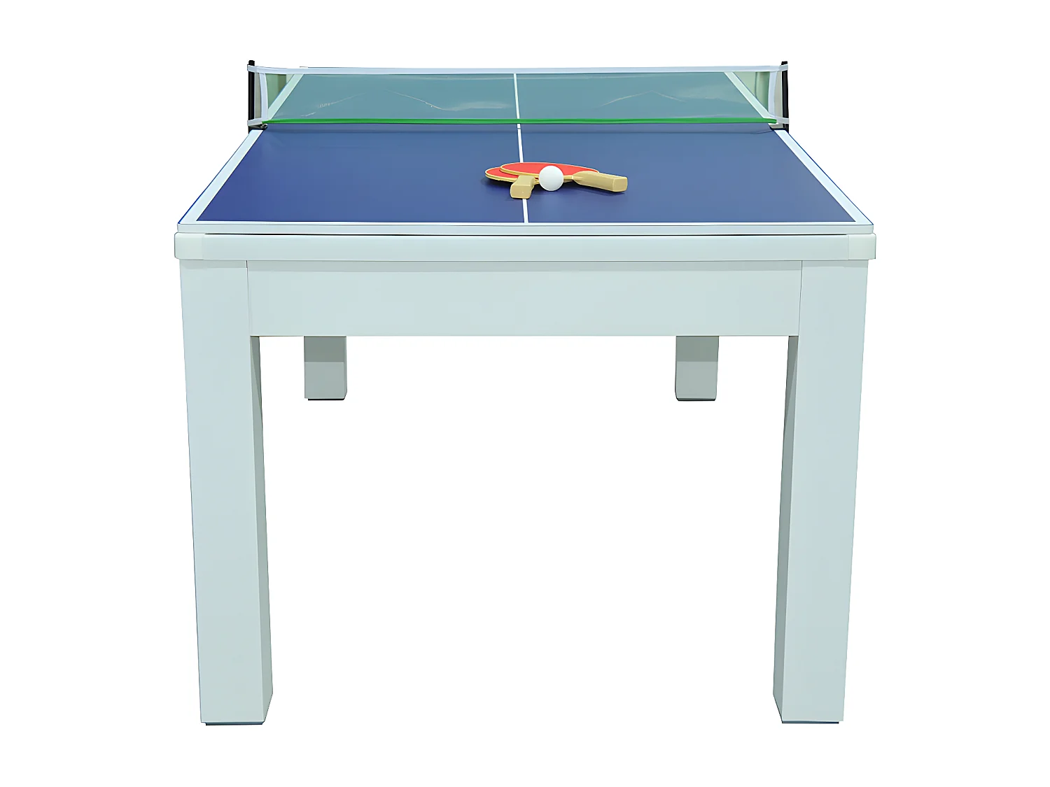 Table transformable blanche - Billard & Ping-pong - L182 x l102 x H80 cm - HENK