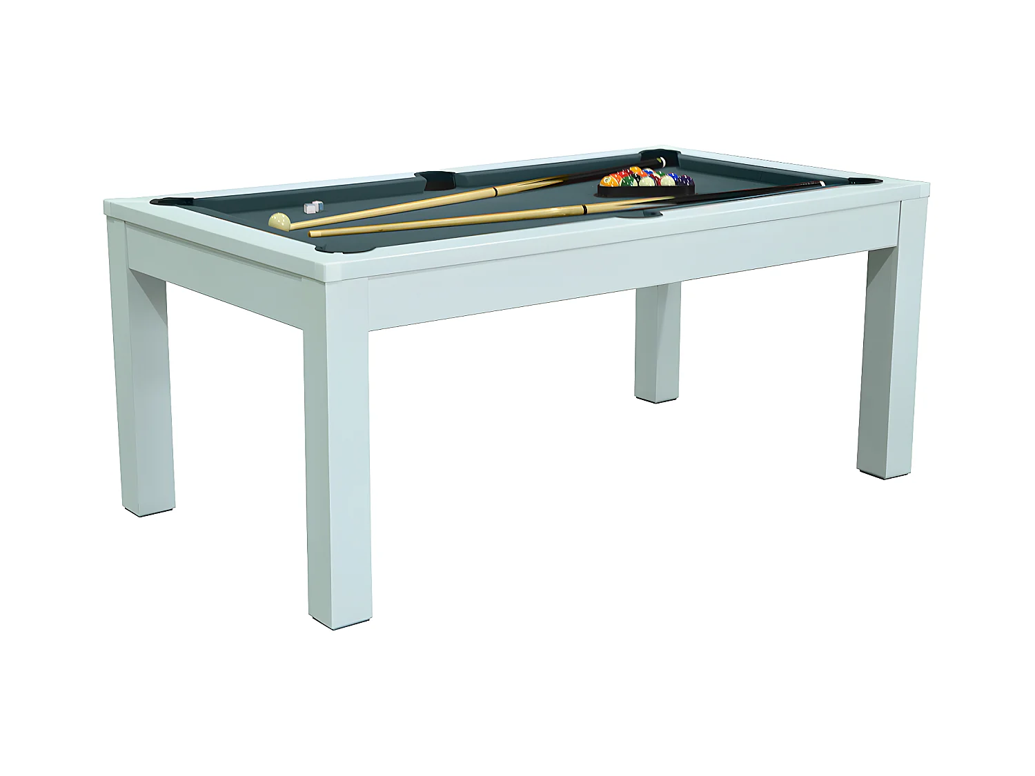 Table transformable blanche - Billard & Ping-pong - L182 x l102 x H80 cm - HENK