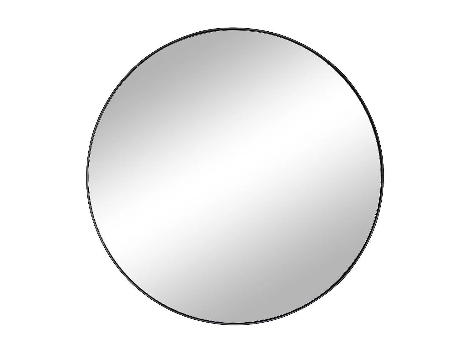 Espelho de parede redondo em metal de D.80 cm cor preto - JAFFREL