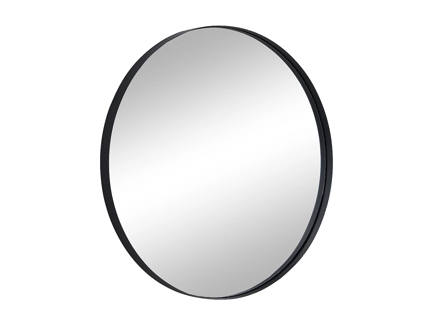 Ronde metalen wandspiegel - D.80 cm - Zwart - JAFFREL