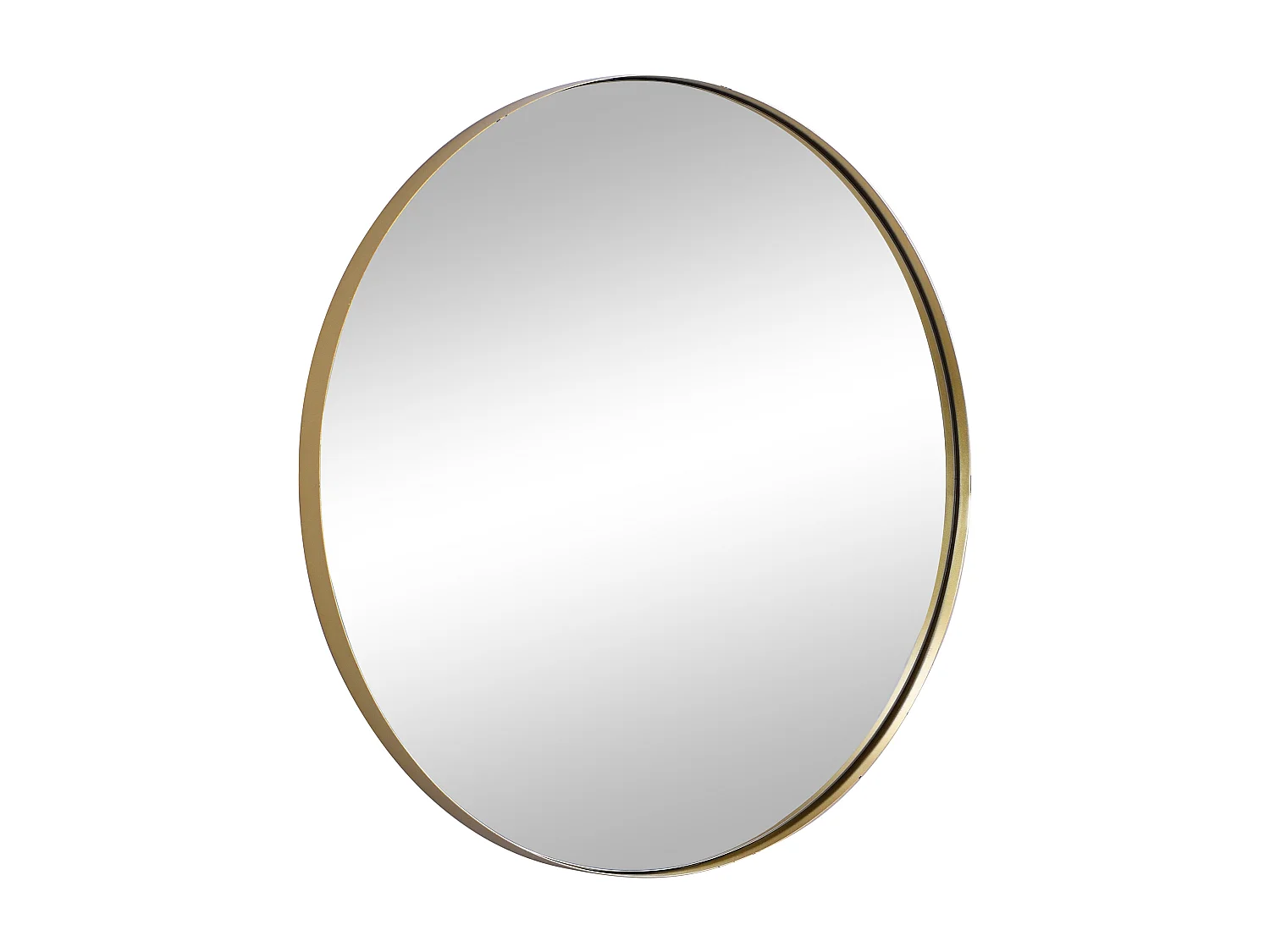Espelho de parede redondo em metal de D.80 cm cor dourado - JAFFREL