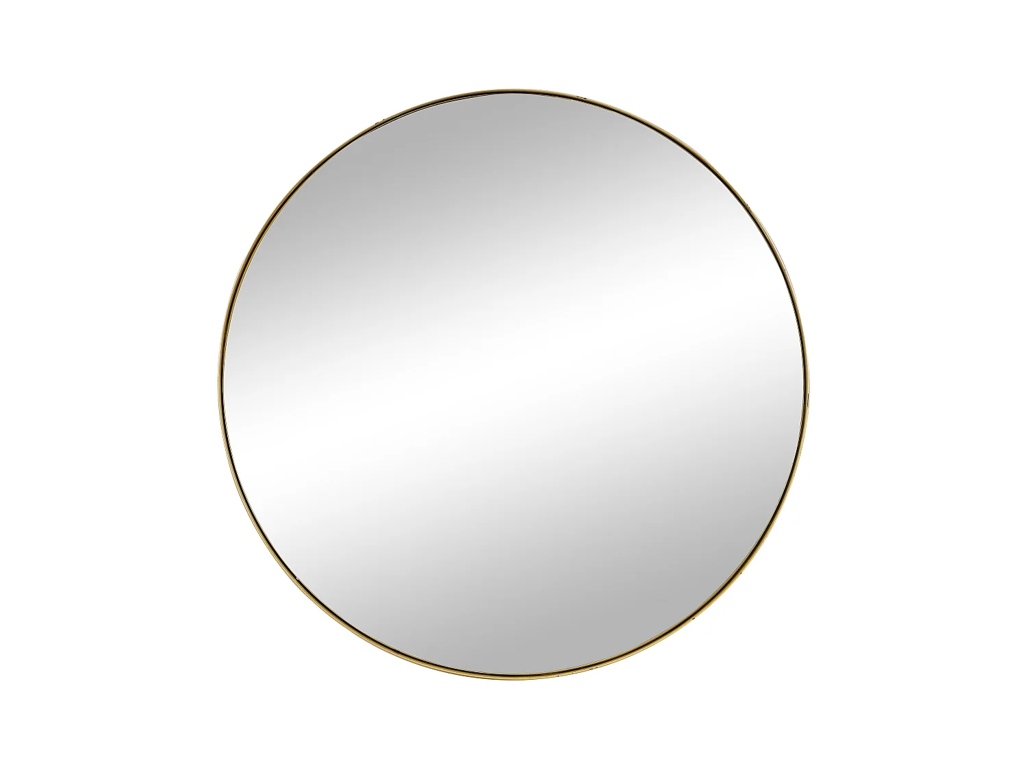 Espejo redondo de pared de metal - D.80 cm - Dorado - JAFFREL