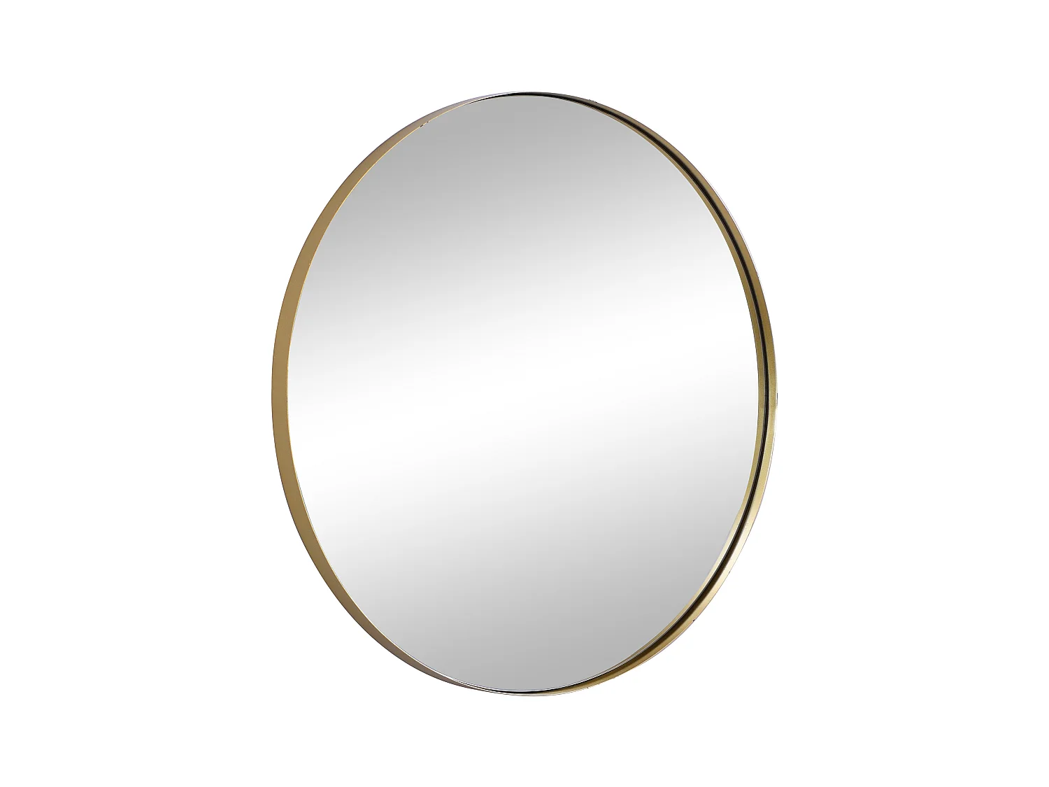 Espejo redondo de pared de metal - D.80 cm - Dorado - JAFFREL