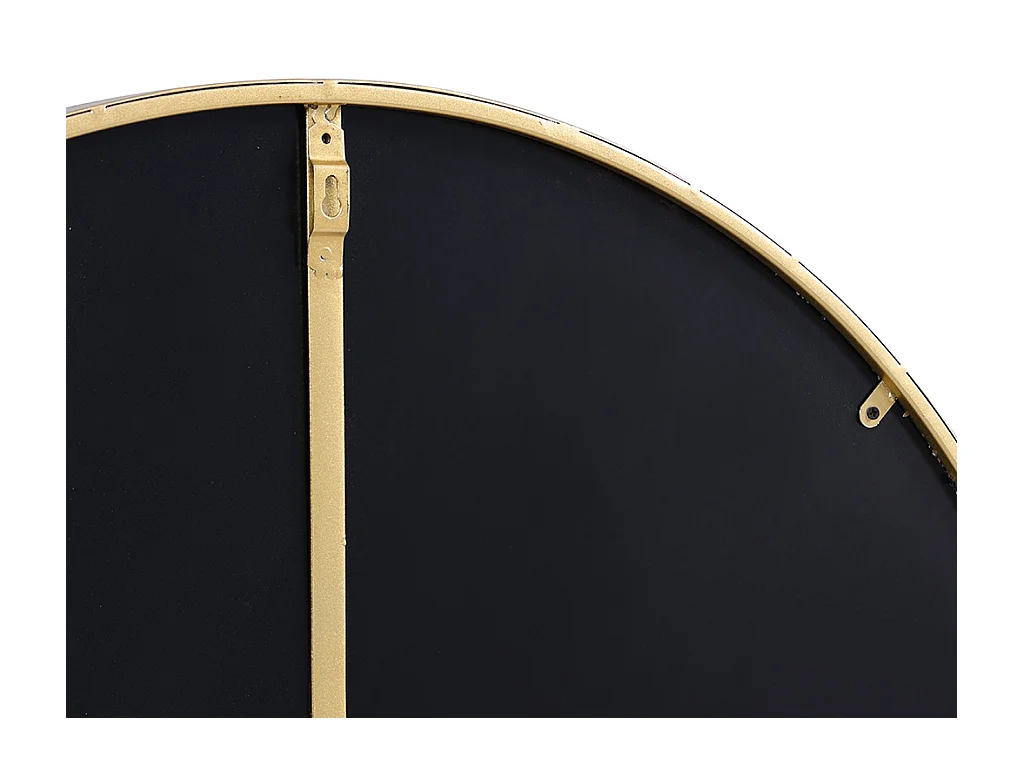 Espejo redondo de pared de metal - D.80 cm - Dorado - JAFFREL