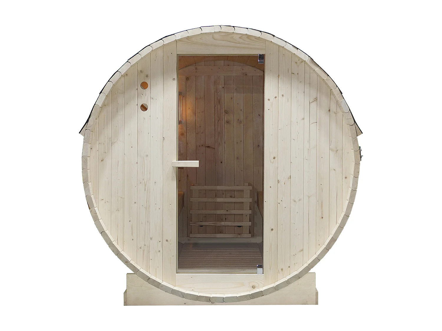 Sauna extérieur en tonneau 2 places - L185 x P120 x H190 cm - ISOKYRO