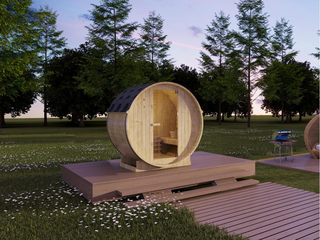 Sauna de exterior 2 lugares C185 x L120 x A190 cm - ISOKYRO
