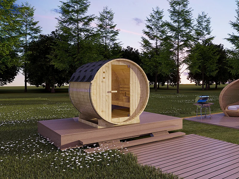 Gartensauna 4 Personen - 185 x 180 x 190 cm - ISOKYRO