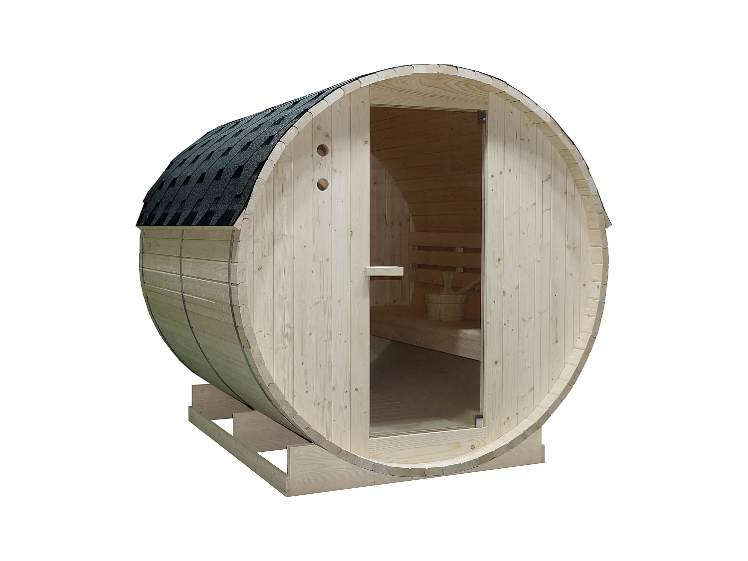 Sauna de exterior de 6 lugares C185 x L220 x A190 cm - ISOKYRO