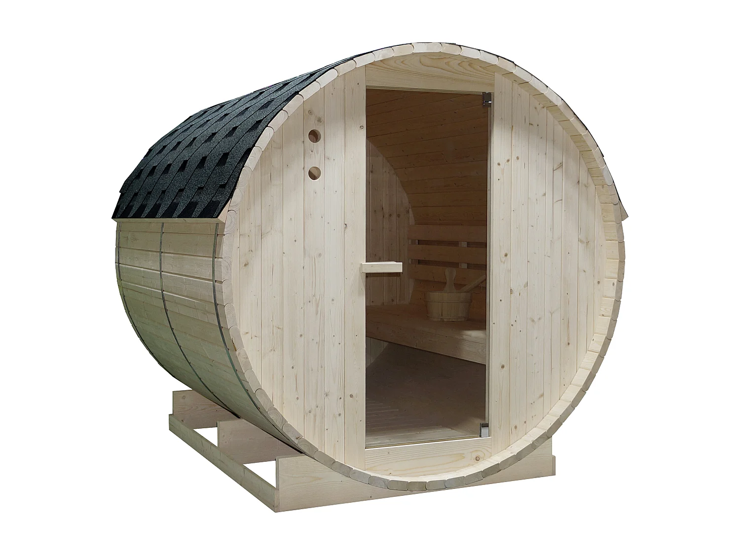 Gartensauna 6 Personen - 185 x 220 x 190 cm - ISOKYRO