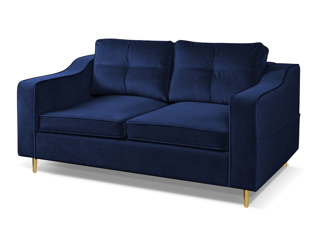2-Sitzer-Sofa SORENI - Samt - Dunkelblau