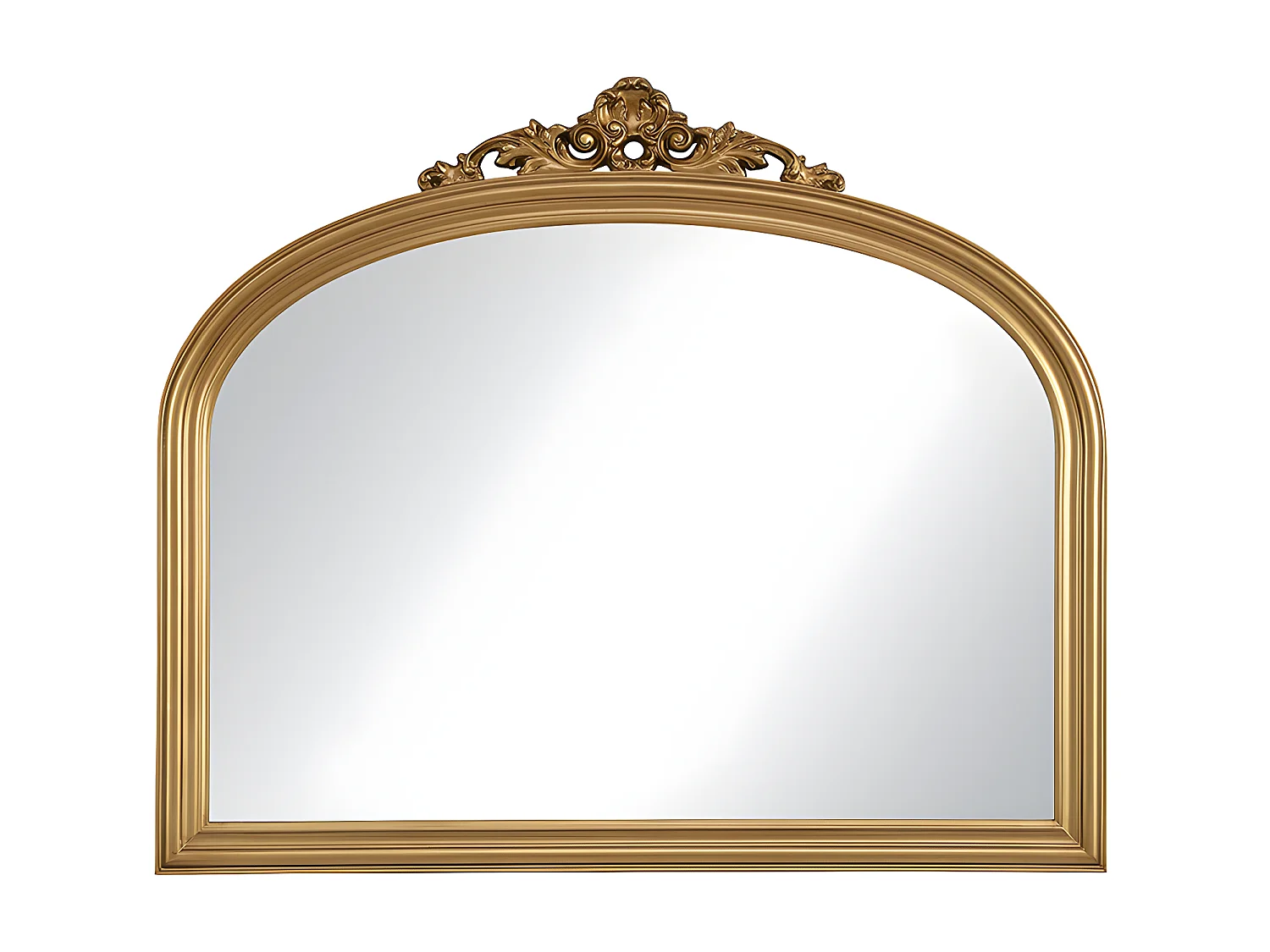 Miroir en bois de paulownia - L. 107 x H. 90 cm - Doré - EYOB