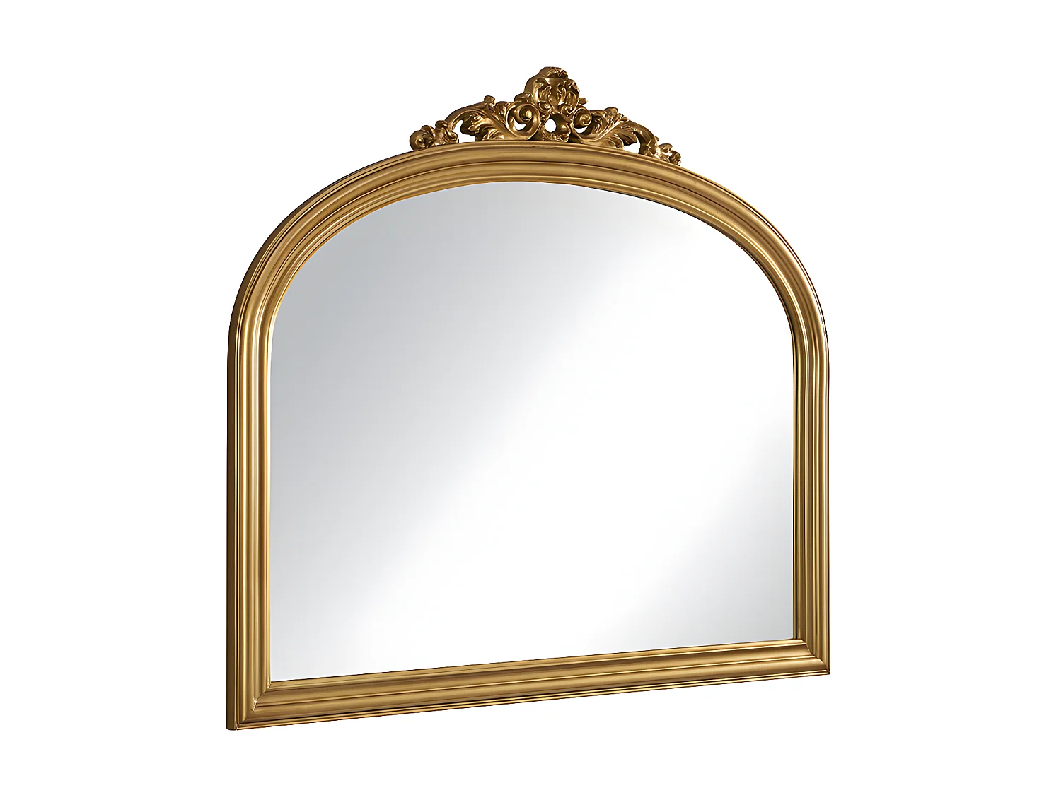 Miroir en bois de paulownia - L. 107 x H. 90 cm - Doré - EYOB