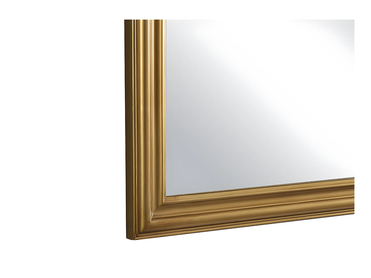 Miroir en bois de paulownia - L. 107 x H. 90 cm - Doré - EYOB