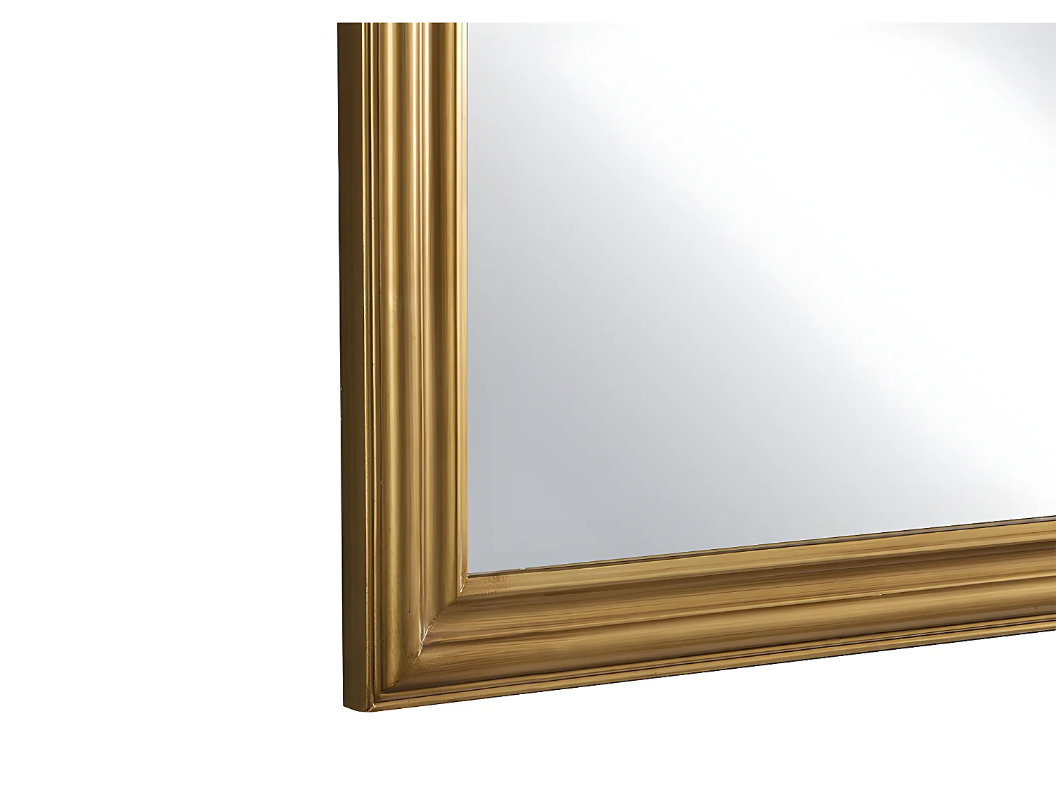 Spegel i guldfärgad pläterad paulowniaträ  107 × 90 cm EYOB