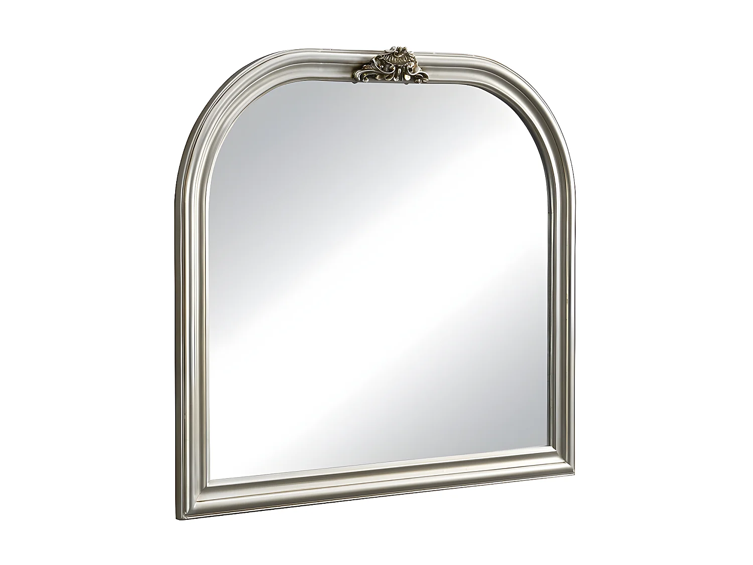 Spiegel - H. 81 cm - Paulowniaholz - Silberfarben - IZEY