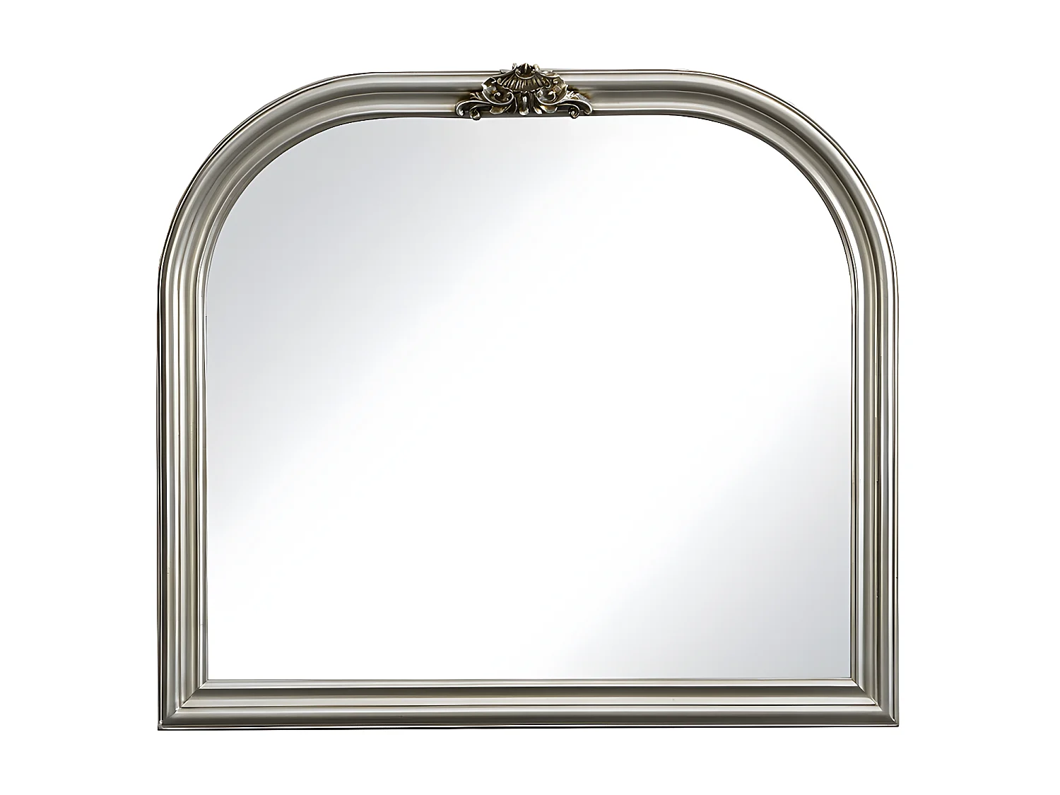 Spiegel - H. 81 cm - Paulowniaholz - Silberfarben - IZEY