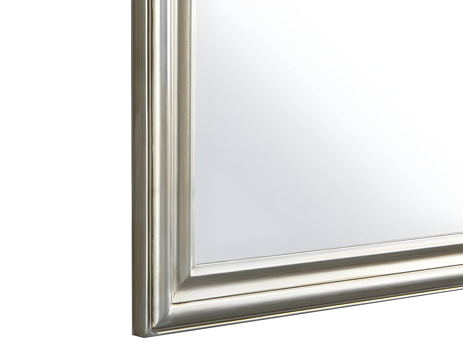 Spiegel - H. 81 cm - Paulowniaholz - Silberfarben - IZEY