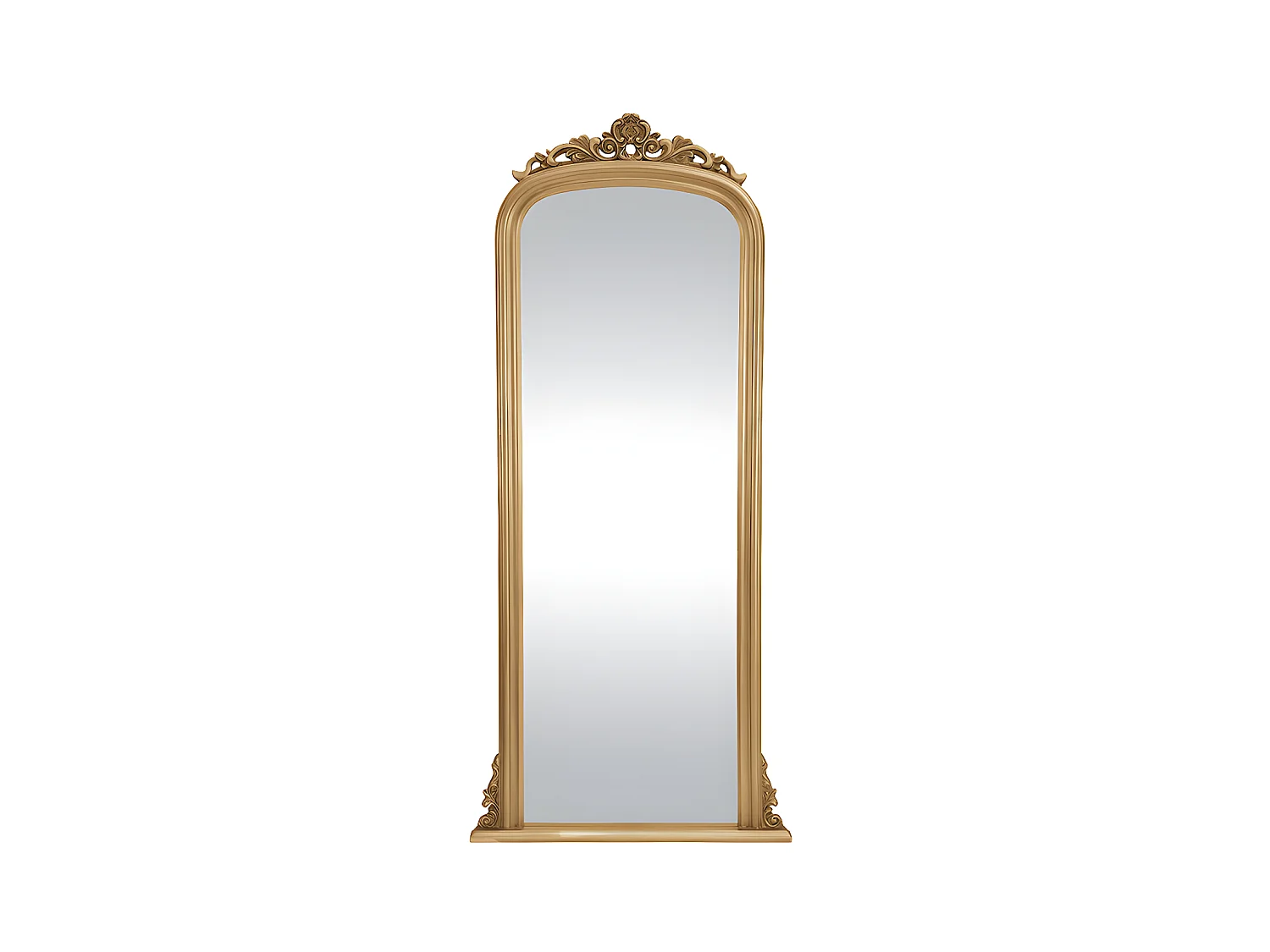 Großer Spiegel - H. 180 cm - Paulowniaholz - Goldfarben - MERRY